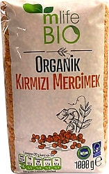 M Life Bio Organik 1000 gr Kırmızı Mercimek