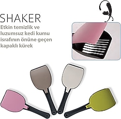M.P Bergamo Shaker 27 cm Kapaklı Kedi Kumu Küreği