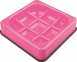 M-Pets 1500 ml Waffle Yavaş Yeme Pembe Köpek Mama Kabı