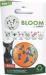 M-Pets Bloom Ball Parçalanmaz Turuncu-Mavi Köpek Oyun Topu
