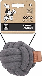 M-Pets Coto Ball 9.5 cm Örgü Gri Köpek Oyuncağı