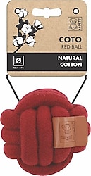 M-Pets Coto Ball 9.5 cm Örgü Kırmızı Köpek Oyuncağı