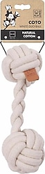M-Pets Coto Duo Ball 28 cm Örgü Beyaz Köpek Oyuncağı
