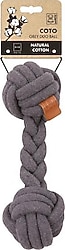 M-Pets Coto Duo Ball 28 cm Örgü Gri Köpek Oyuncağı