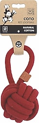 M-Pets Coto Loop Ball 11 cm Örgü Top Kırmızı Köpek Oyuncağı