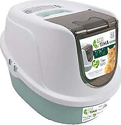 M-Pets Eco Tima Medium Sea Green Kapalı Kedi Tuvaleti