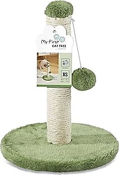M-Pets My First 24x24x30 cm Ponponlu Yeşil Kedi Tırmalama Tahtası