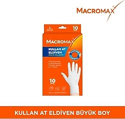 Macromax Large Kullan At Latex Eldiven 10'lu