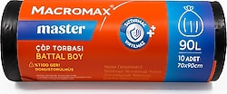 Macromax Master Battal Boy Çöp Torbası 10'lu