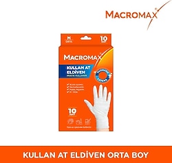 Macromax Medium Kullan At Latex Eldiven 10'lu