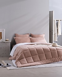 Madame Coco Bobigny Pudra Pamuklu Supersoft Çift Kişilik Comfort Set