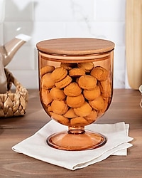 Madame Coco Marion 1600 ml Ahşap Kapaklı Saklama Kabı