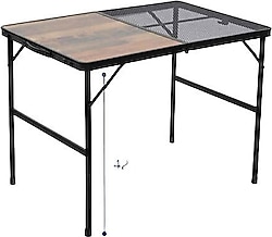 Madfox Eazy 547210 90x60 cm Izgaralı Ahşap Katlanır Kamp Masası