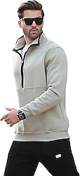 Madmext 7079 Yarım Fermuarlı Erkek Sweatshirt