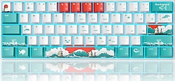 MageGee MK-STAR61 Waves RGB %60 TKL Ivory White Switch Kablolu Oyuncu Klavyesi
