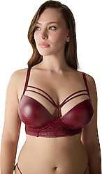 Magic Form 4748 Bordo Balenli Push Up Sütyen