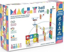 Magly 3 Boyutlu Ball Run Parkur 101 Parça Manyetik Yapı Seti