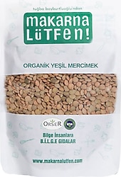 Makarna Lütfen Organik Yeşil Mercimek 250 gr