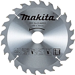 Makita D-64951 190x30 mm 24 Diş Elmas Daire Testere