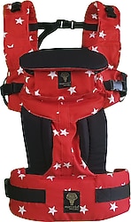 Mamadusbaby Kırmızı Yıldızlar Her Yöne Ergonomik Kanguru