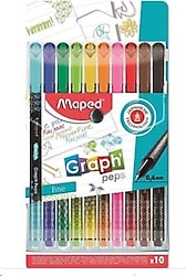 Maped 0.4 mm Desenli 10 Renk Keçeli Kalem