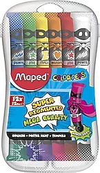 Maped 12 ml 12 Renk Plastik Kutu Tüp Guaj Boya