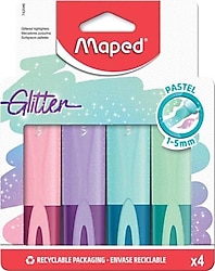 Maped 742046 Glitter Pastel 4'lü Fosforlu Kalem