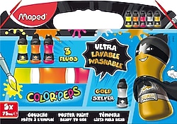 Maped Fluo Metalik 75 ml 5 Renk Guaj Boya