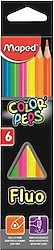 Maped Color Peps Fluo 6'lı Kuru Boya Seti