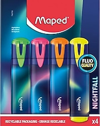 Maped Fluo Peps Nightfall 4 Renk Fosforlu Kalem