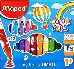 Maped Color Peps Jumbo 12'li Keçeli Kalem Seti