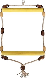 Markapet Ahşap Boncuklu 21x36 cm Papağan Salıncağı