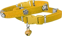 Markapet Kadife Yoncalı 20-32 cm Sarı Kedi Boyun Tasması