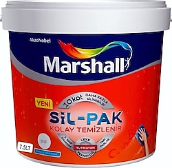Marshall Sil-Pak Silikonlu 7.5 lt İç Cephe Boyası - Beyaz