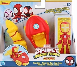 Marvel Spidey and His Amazaing Friends Araç ve Iron Man Figür F7458