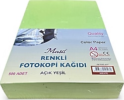 Masis A4 80 gr 500 Yaprak Açık Yeşil Renkli Fotokopi Kağıdı