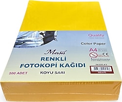 Masis A4 80 gr 500 Yaprak Koyu Sarı Renkli Fotokopi Kağıdı