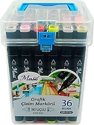 Masis ÇM-PP96 Çift Taraflı 96'lı Grafik Çizim Marker Seti
