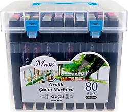 Masis ÇM-PP80 Çift Taraflı 80'li Grafik Çizim Marker Seti