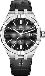Maurice Lacroix Aikon Automatic Date 42mm ML-AI6008SS001330-1 Deri Kordon Siyah Erkek Kol Saati