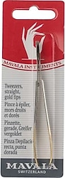 Mavala Tweezers Straight Gold Tips Dar Ağızlı Cımbız