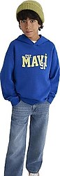 Mavi Baskılı 6S10139 Kapüşonlu Çocuk Sweatshirt