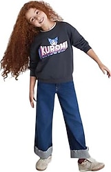 Mavi Kuromi Baskılı 7S10139 Çocuk Sweatshirt