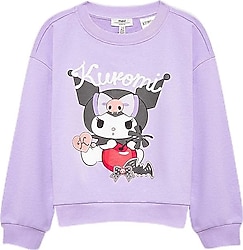 Mavi Kuromi Baskılı 7S10183 Çocuk Sweatshirt