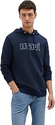 Mavi Logo Baskılı 065606-28417 Kapüşonlu Lacivert Erkek Sweatshirt