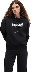 Mavi Logo Baskılı 168334-900 Kapüşonlu Siyah Kadın Sweatshirt