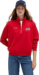 Mavi Logo Baskılı 1S10373 Yarım Fermuarlı Kadın Sweatshirt