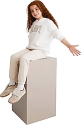 Mavi Logo Baskılı 7610035-81964 Kapüşonlu Beyaz Çocuk Sweatshirt
