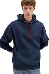 Mavi Logo Nakışlı 065809-29743 Kapüşonlu Lacivert Erkek Sweatshirt