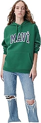 Mavi Logo Baskılı 1600361 Kapüşonlu Kadın Sweatshirt